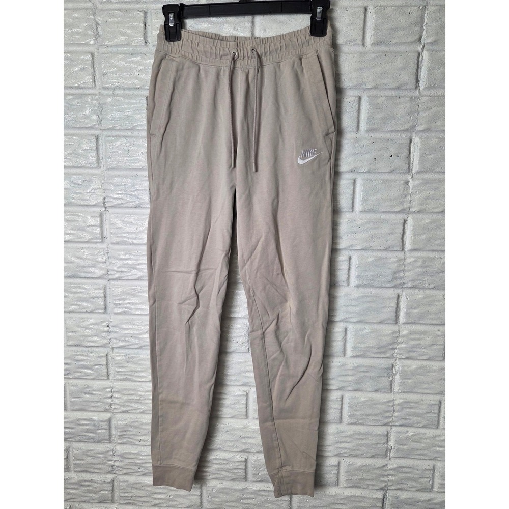 NIKE Women's size XS joggers pants Drawstring Elastic Beige color